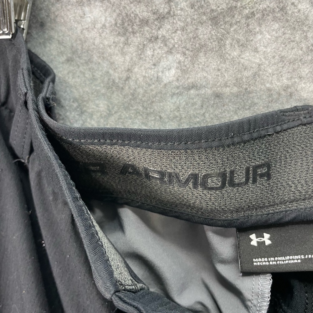 Under Armour Pants Mens 32x30 Black Herringbone Chino Stretch Golf Casual - Picture 9 of 10